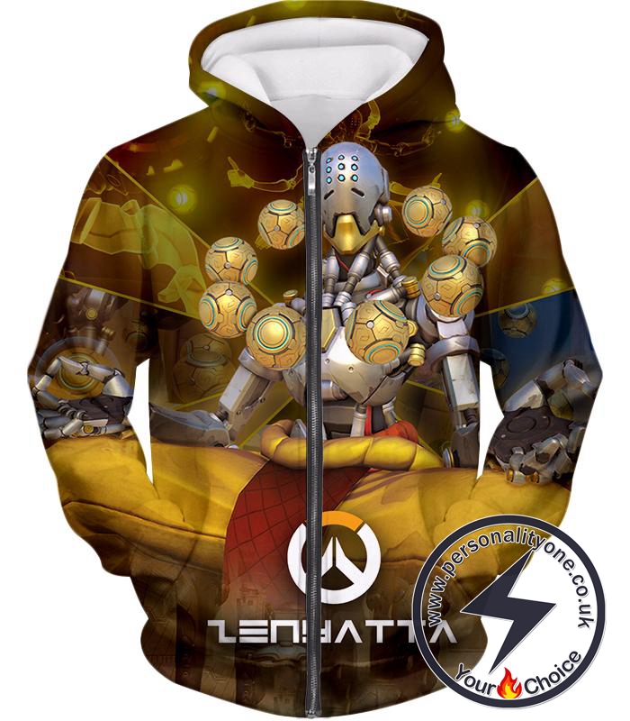 Overwatch Wandering Guru Tekhartha Zenyatta Zip Up Hoodie